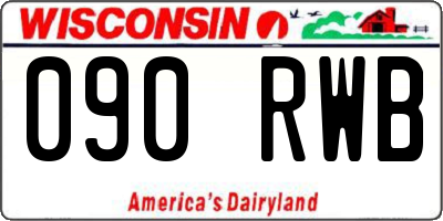 WI license plate 090RWB