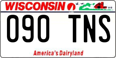 WI license plate 090TNS
