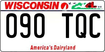 WI license plate 090TQC