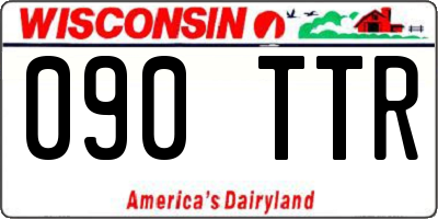 WI license plate 090TTR