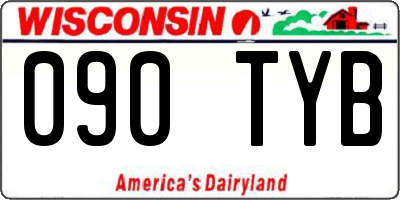 WI license plate 090TYB