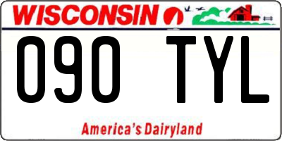 WI license plate 090TYL