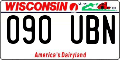 WI license plate 090UBN
