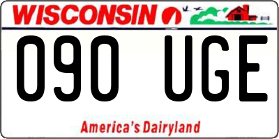 WI license plate 090UGE