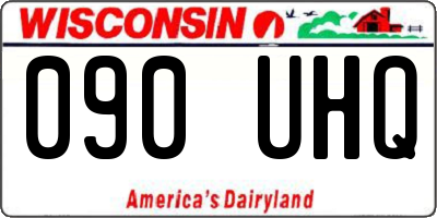 WI license plate 090UHQ