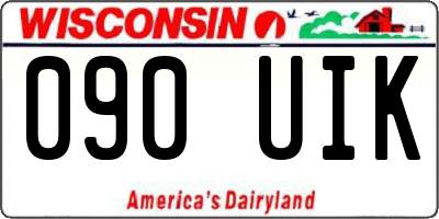 WI license plate 090UIK
