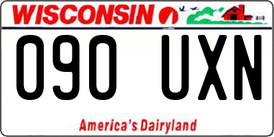 WI license plate 090UXN