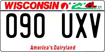 WI license plate 090UXV