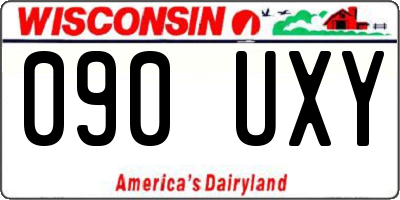 WI license plate 090UXY