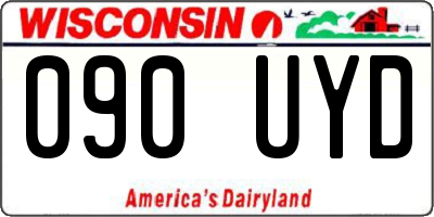 WI license plate 090UYD