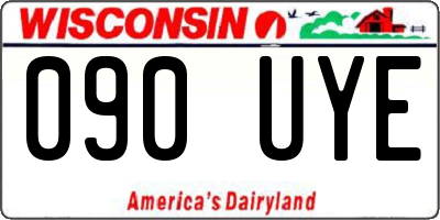 WI license plate 090UYE
