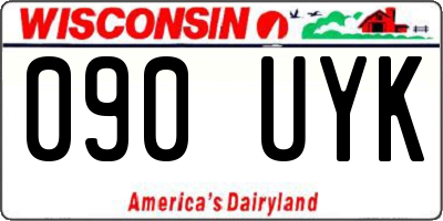 WI license plate 090UYK