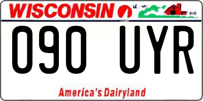 WI license plate 090UYR