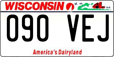 WI license plate 090VEJ