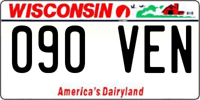 WI license plate 090VEN