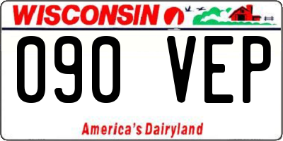 WI license plate 090VEP
