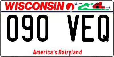 WI license plate 090VEQ