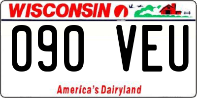 WI license plate 090VEU