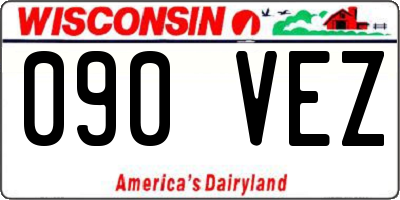 WI license plate 090VEZ