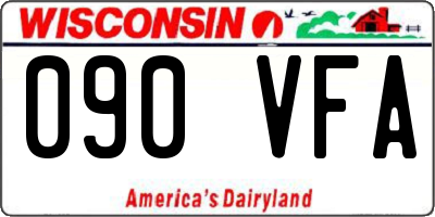 WI license plate 090VFA
