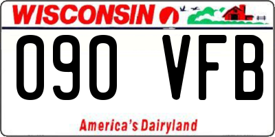 WI license plate 090VFB