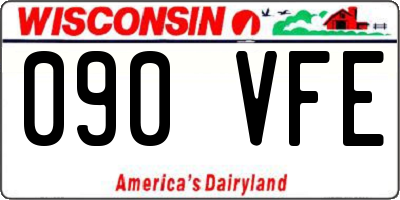WI license plate 090VFE