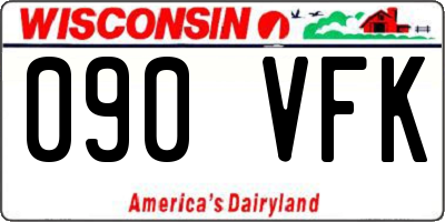 WI license plate 090VFK