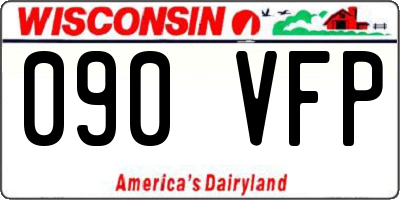WI license plate 090VFP