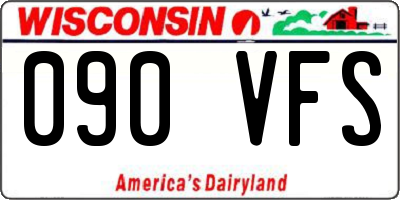 WI license plate 090VFS