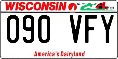 WI license plate 090VFY