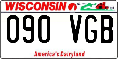 WI license plate 090VGB