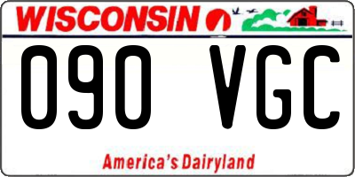 WI license plate 090VGC