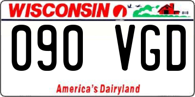 WI license plate 090VGD