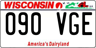 WI license plate 090VGE