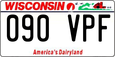 WI license plate 090VPF