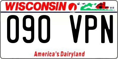 WI license plate 090VPN