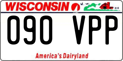 WI license plate 090VPP