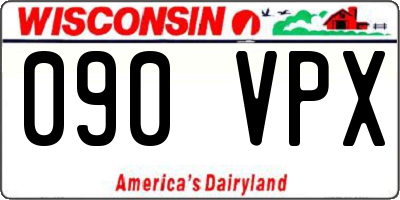 WI license plate 090VPX