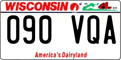WI license plate 090VQA