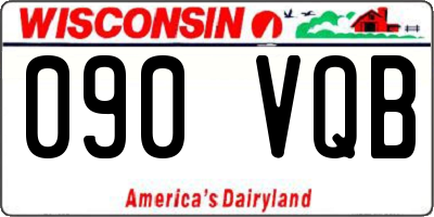 WI license plate 090VQB