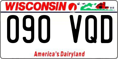 WI license plate 090VQD