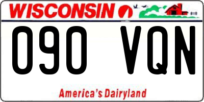 WI license plate 090VQN