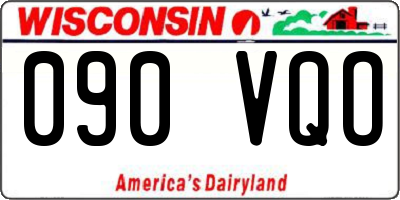WI license plate 090VQO
