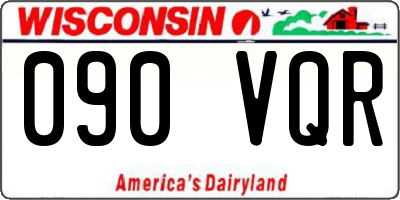 WI license plate 090VQR