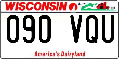 WI license plate 090VQU