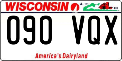 WI license plate 090VQX