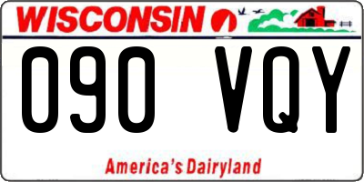 WI license plate 090VQY