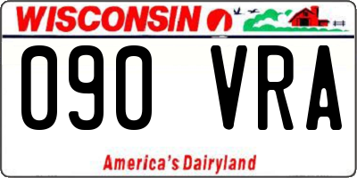 WI license plate 090VRA