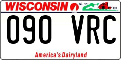WI license plate 090VRC