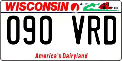 WI license plate 090VRD